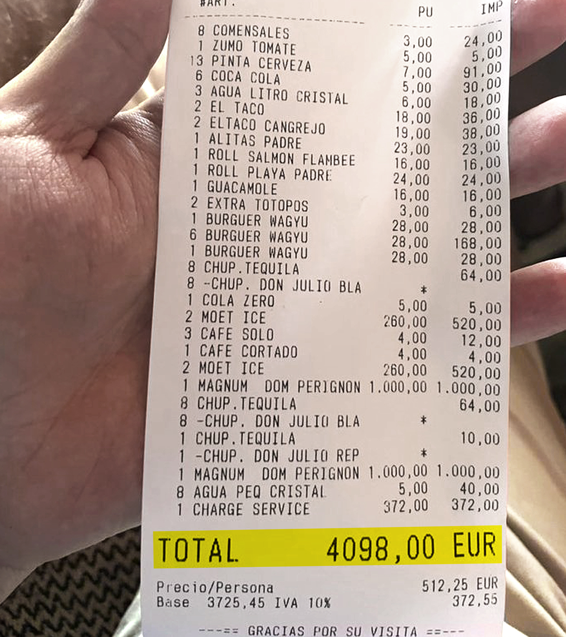 La factura 'cebo' (de 4.098 euros) del trader que se hizo viral... y le enriqueció