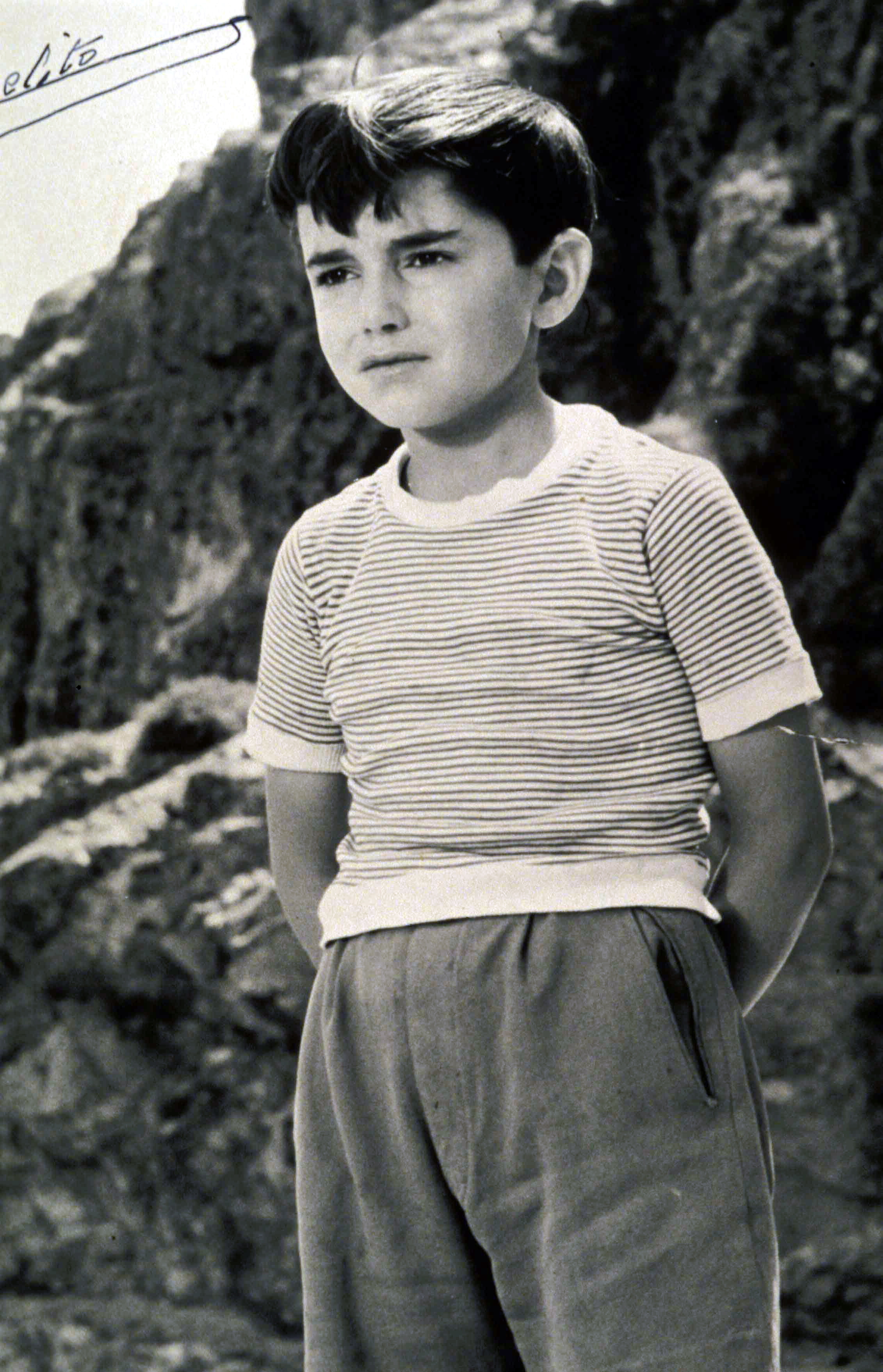 El actor, durante su infancia.