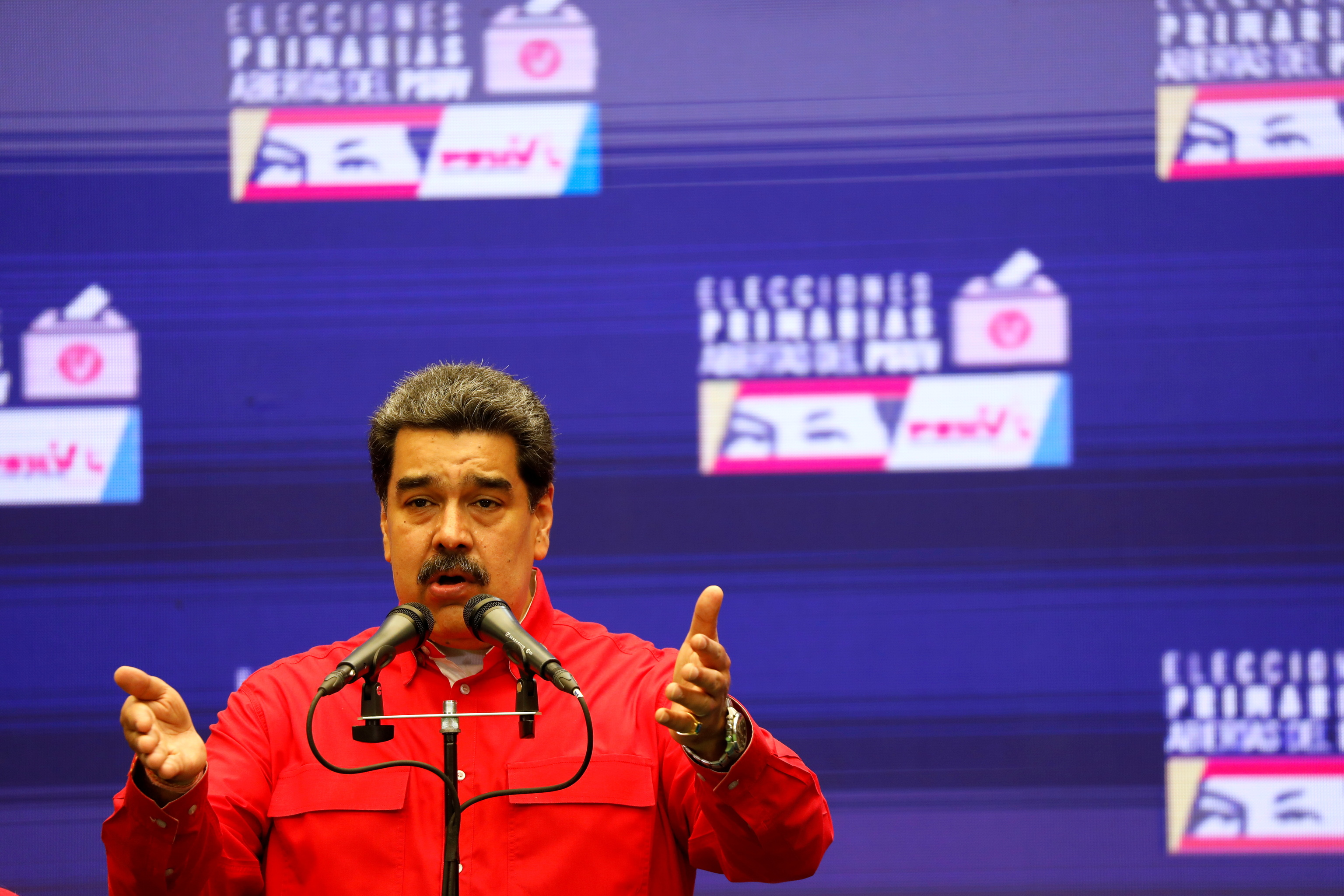 El presidente venezolano, Nicolás Maduro, en una rueda de prensa.