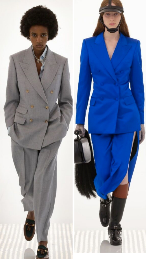 Dos trajes sastre de la colección otoño-invierno 2021-22 de Gucci