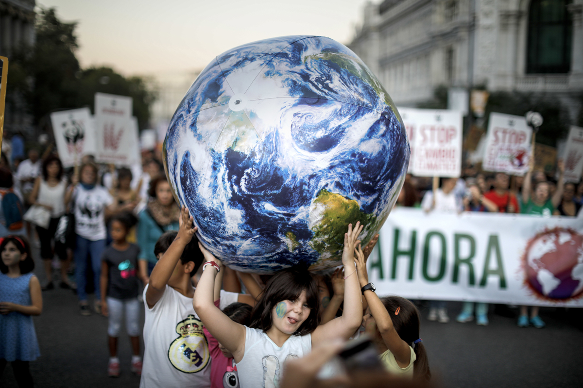 Protesta contra el cambio climático, en 2019.