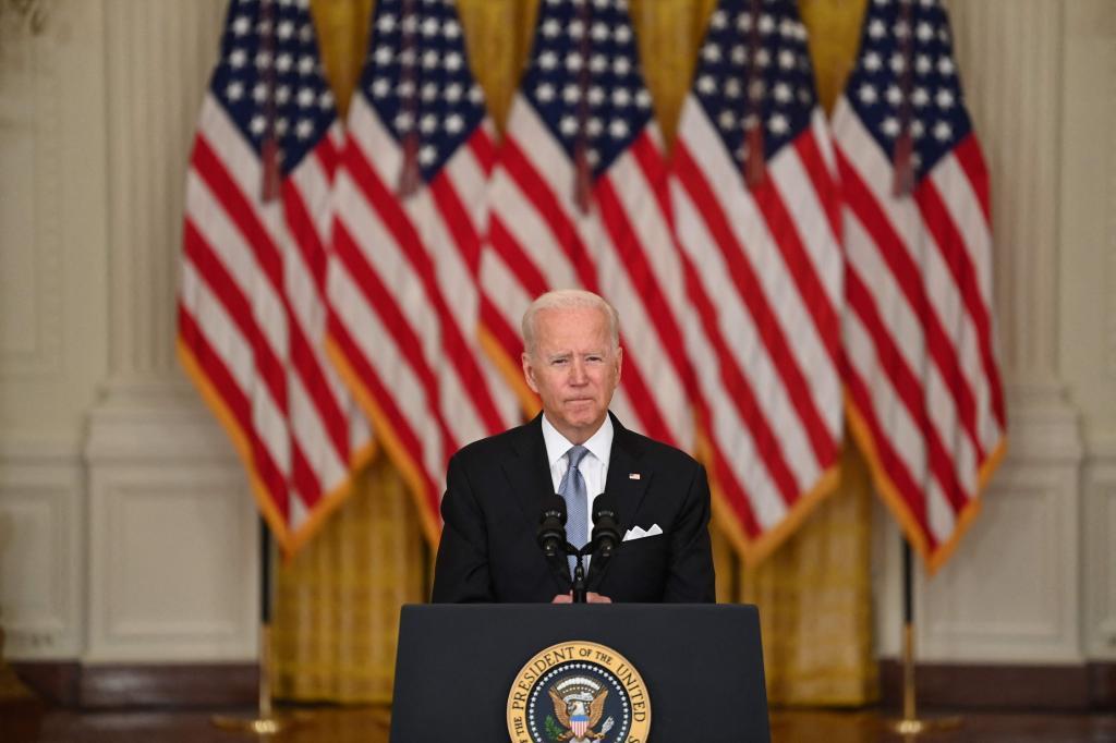 Joe Biden, presidente de EEUU, durante su comparecencia de este lunes.