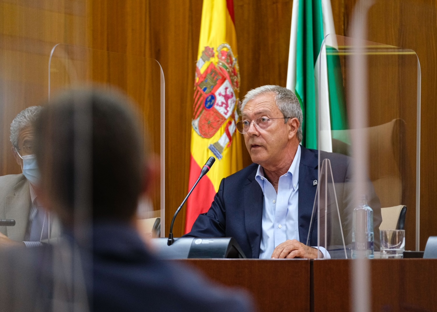 El consejero Rogelio Velasco, este martes en el Parlamento.