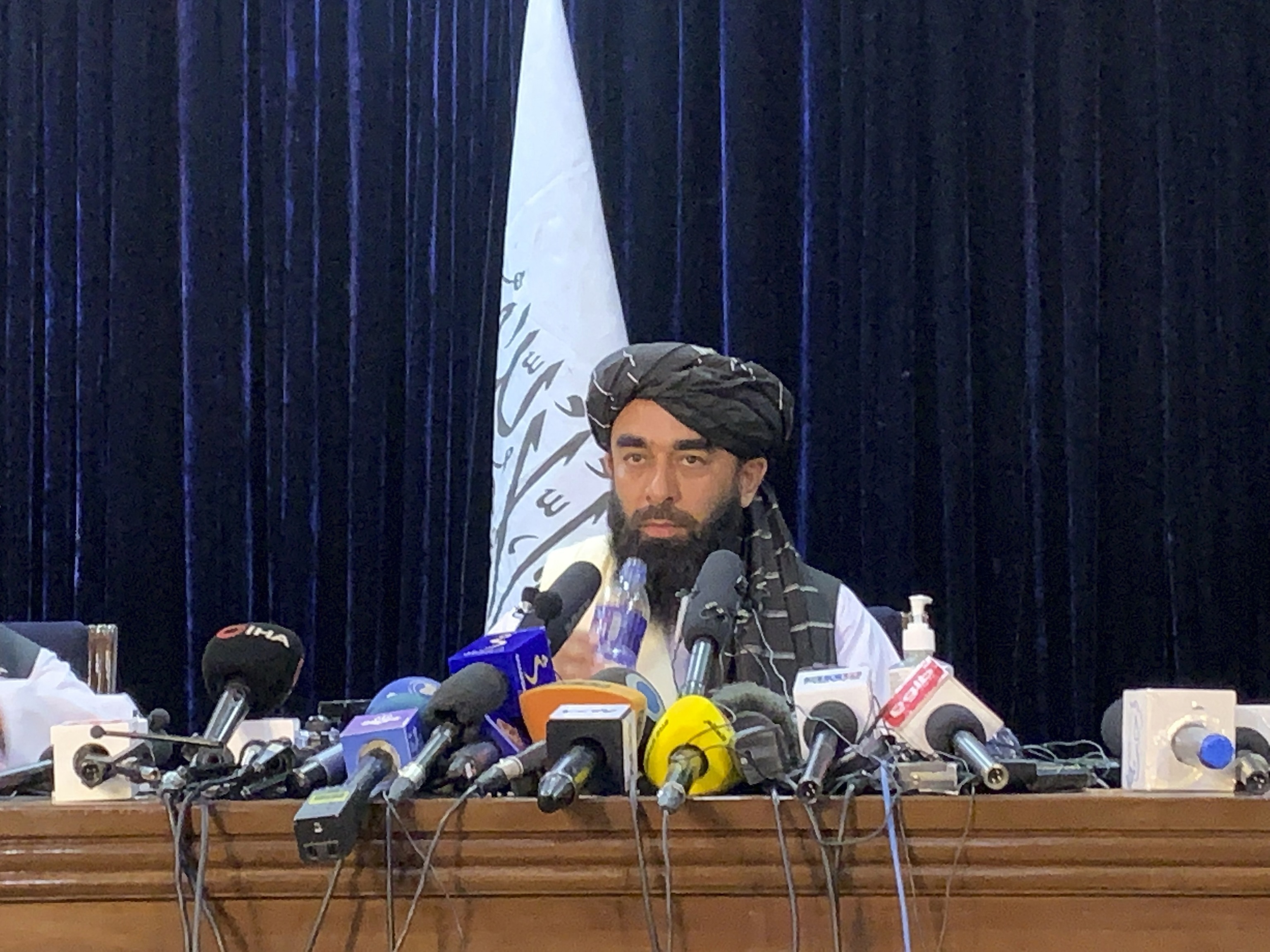 El portavoz talibán, Zabihullah Mujahid, en Kabul.