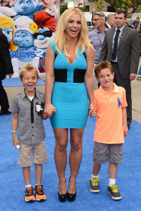 Britney Spears con sus hijos Jayden y Preston Federline en una imagen de 2013