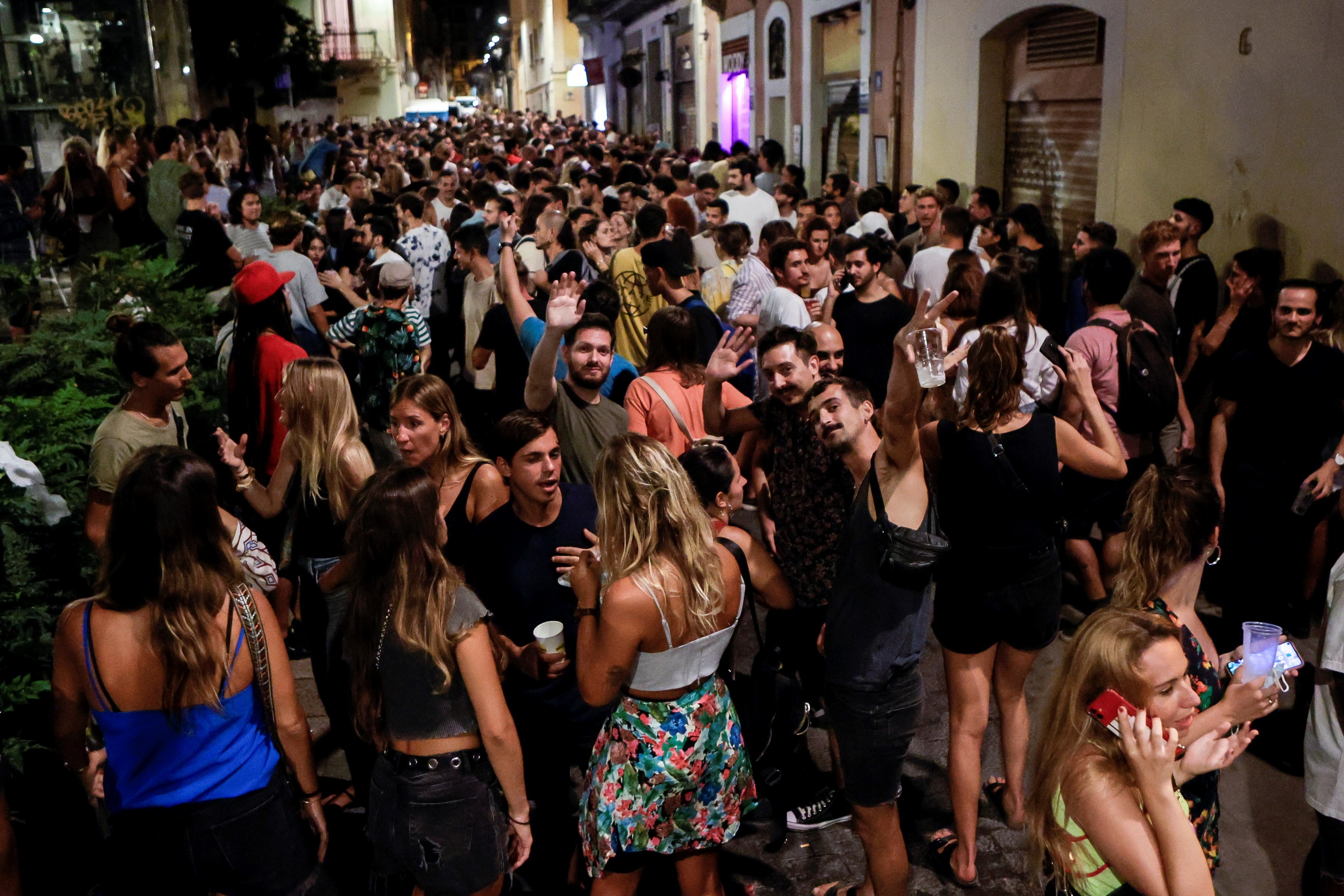 Aspecto de las fiestas del barrio de Grcia, en Barcelona.