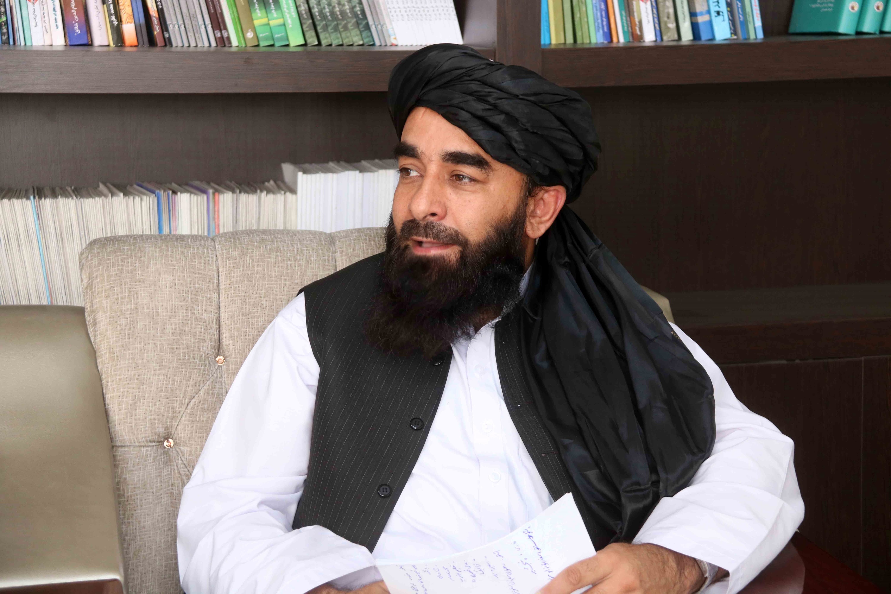 El portavoz de los talibn, Zabiullah Mujahid.