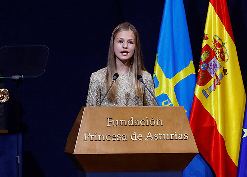 En la entrega de los Premios Princesa de Asturias 2020.