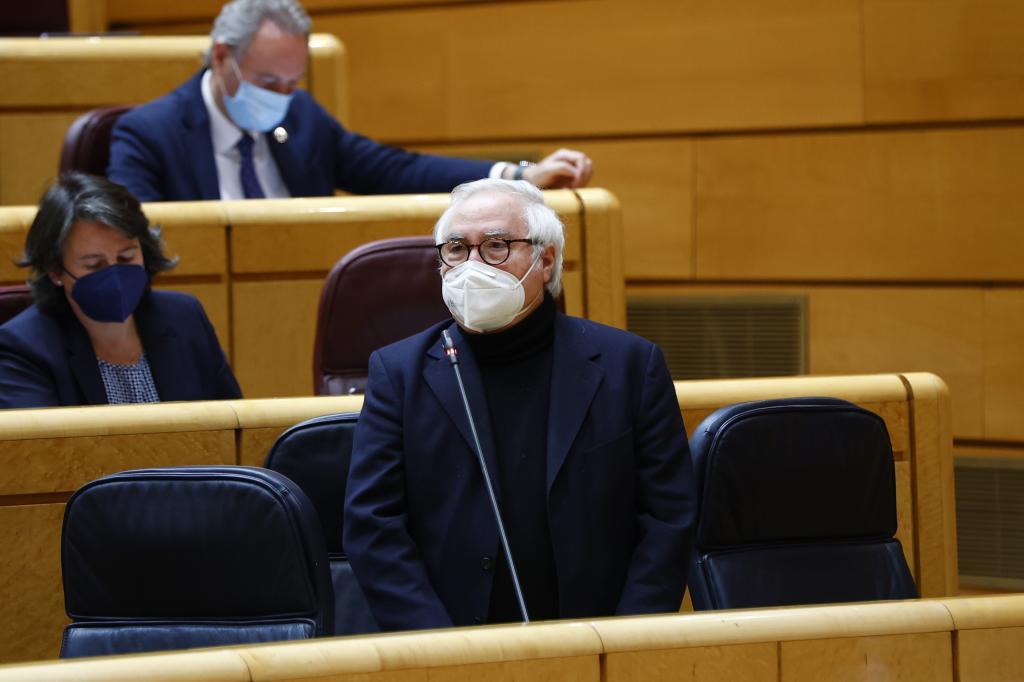 Manuel Castells interviene en una sesión de control al Gobierno en el Senado, el pasado mayo.