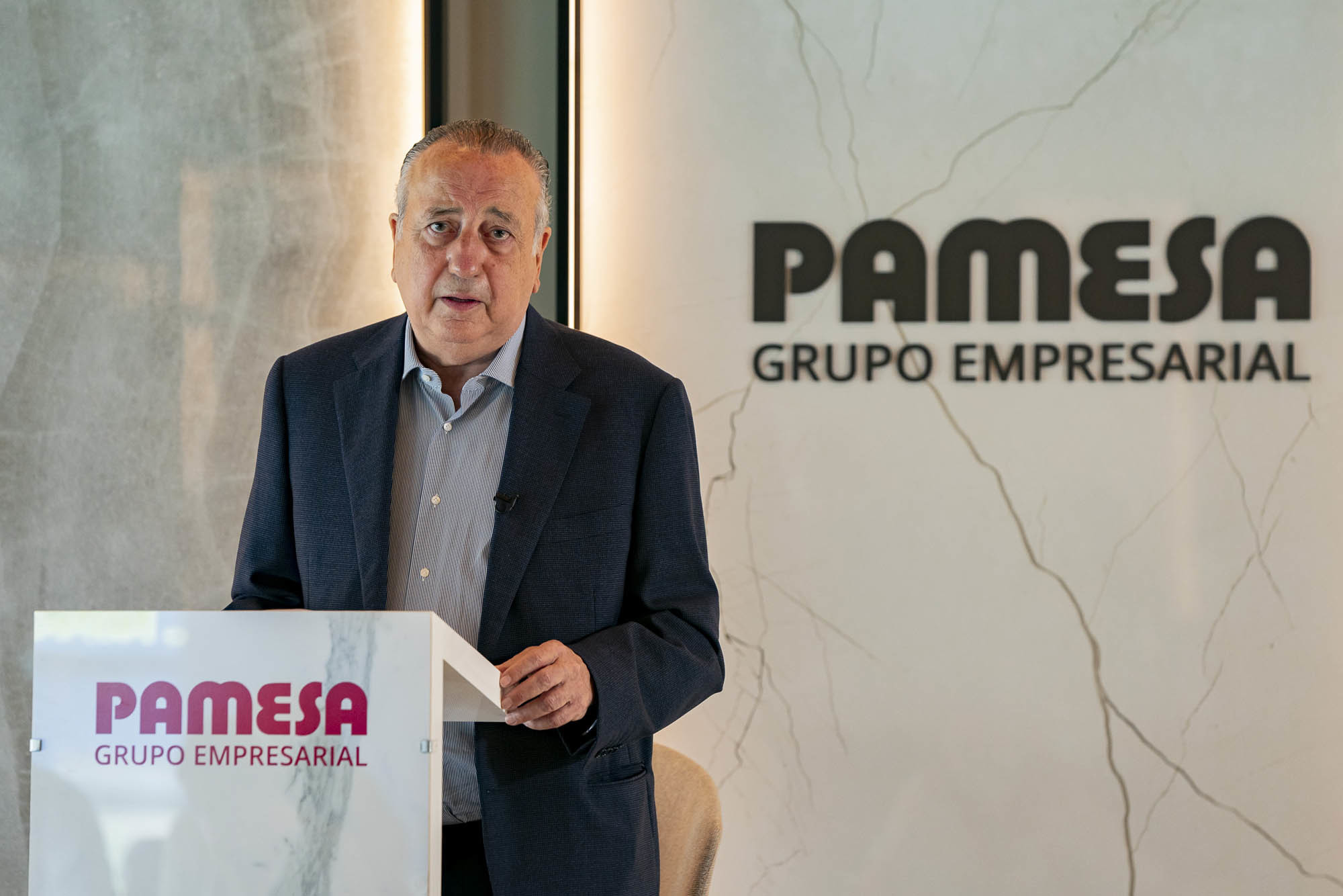 Fernando Roig, presidente de Grupo Pamesa, present los resultados de 2020 en el Estadio de la Cermica en junio.