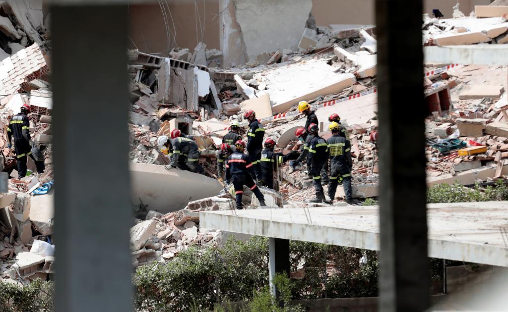 El edificio de Peñíscola derrumbado.