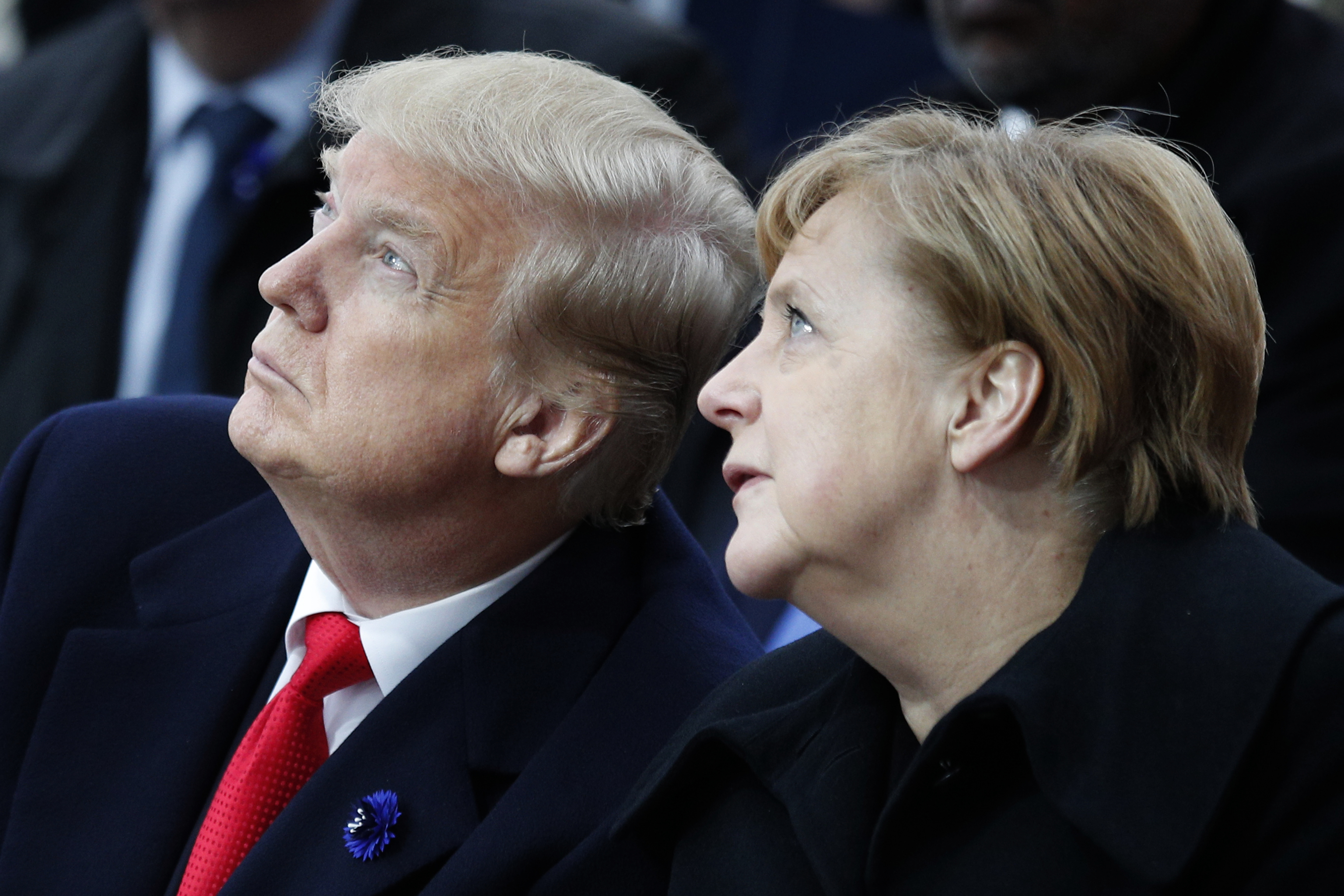 El ex presidente de EEUU, Donald Trump, en una imagen de archivo con la canciller alemana, Angela Merkel.