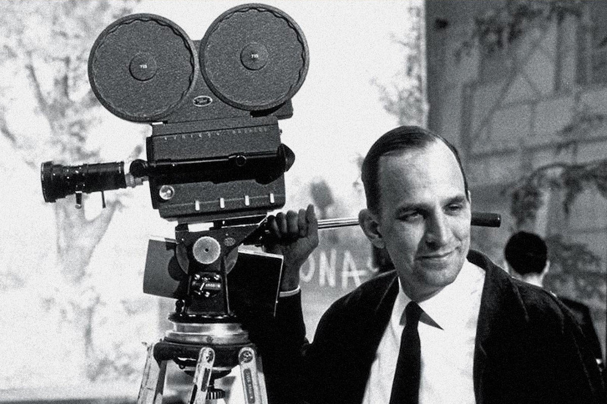 El director sueco Ingmar Bergman. durante un rodaje