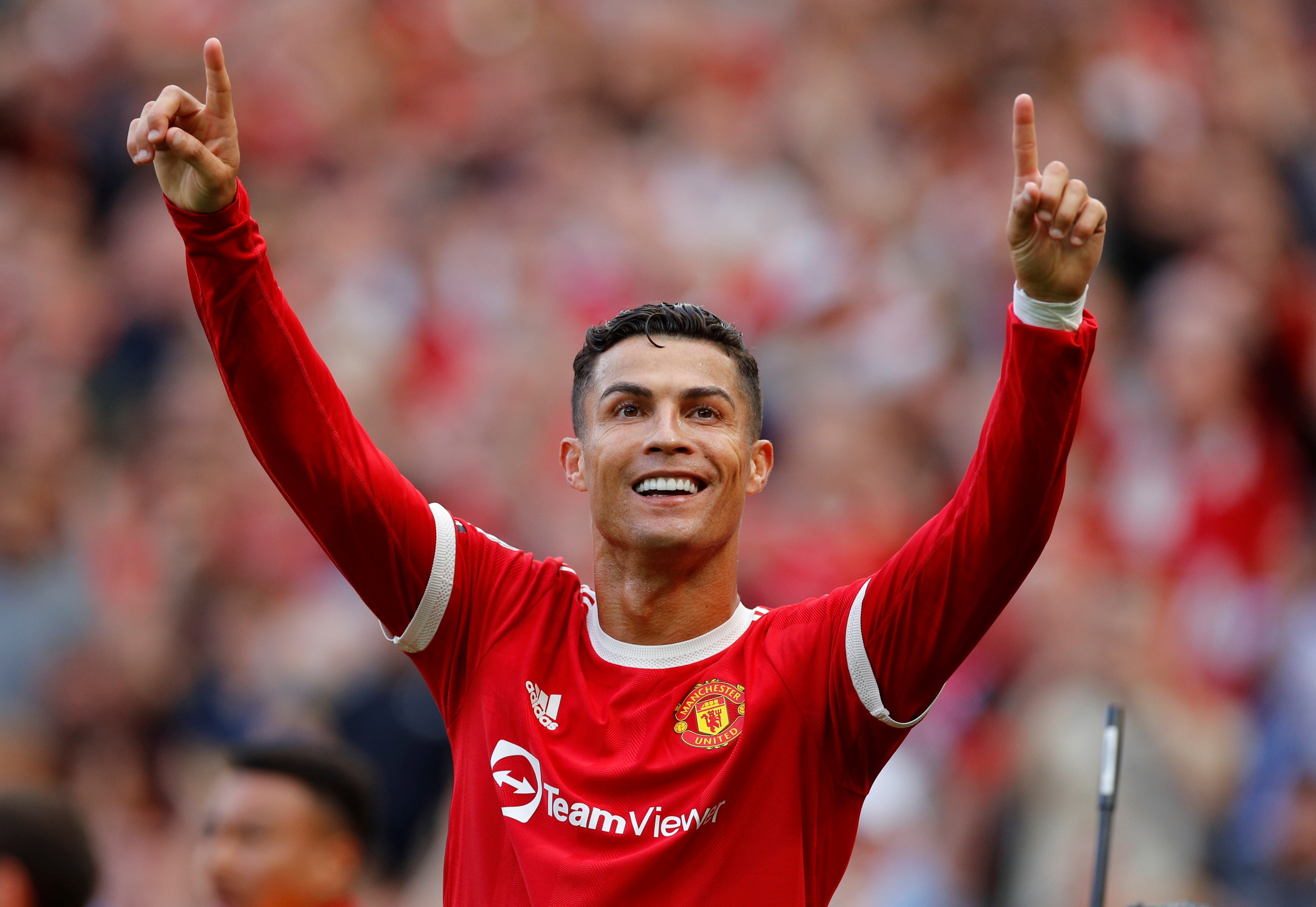 Cristiano Ronaldo celebra uno de sus goles al Newcastle.