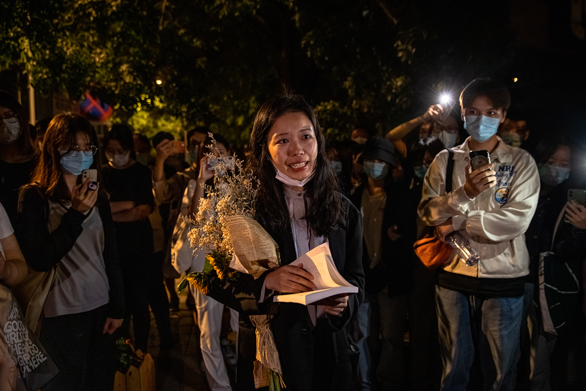 La activista china Zhou Xiaoxuan en Pekn.