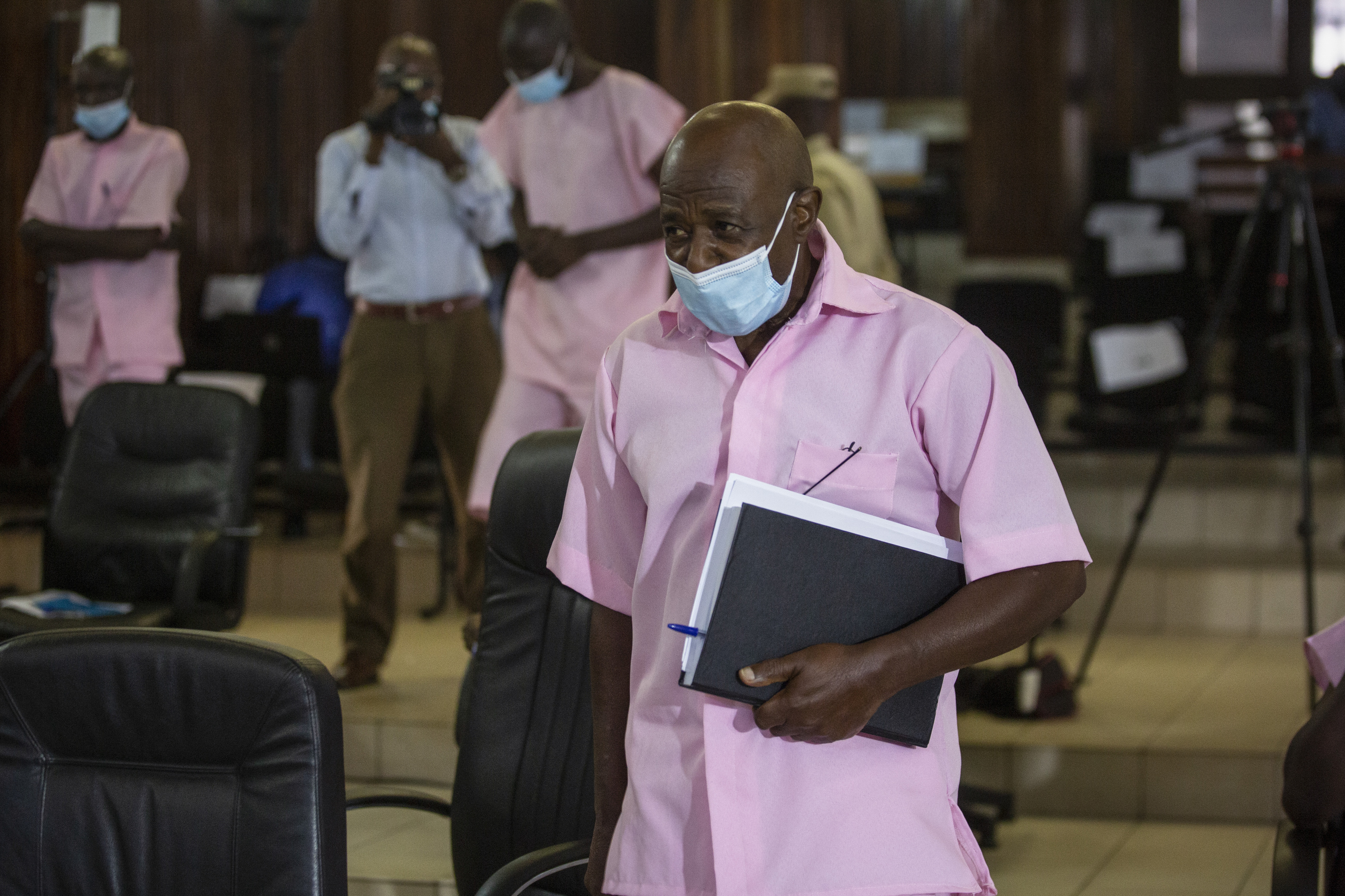 Paul Rusesabagina, durante el juicio, en Kigali (Ruanda).