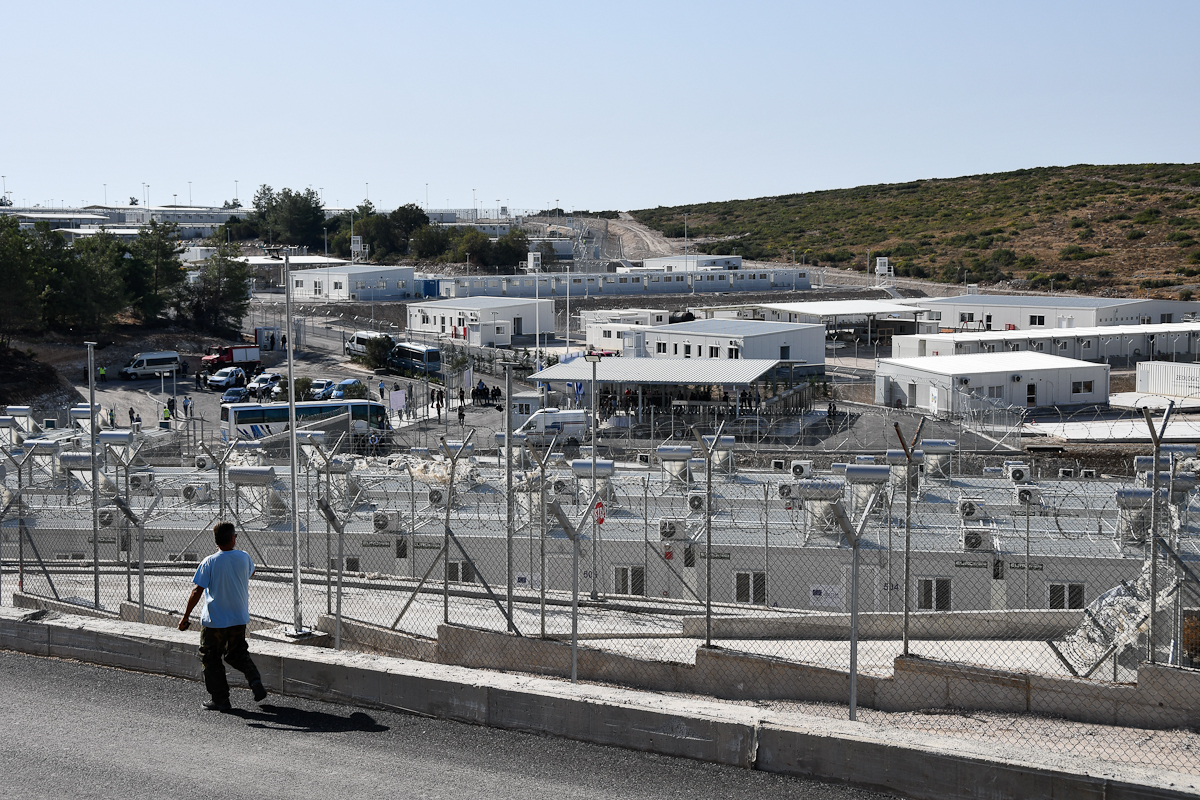 Vista del nuevo centro de Samos para refugiados y solicitantes de asilo.
