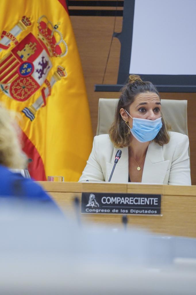 Noelia Vera, en la Comisin de Igualdad del Congreso en 2020.