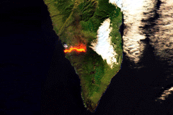 Se abren dos nuevas bocas "muy efusivas" en el volcn de La Palma  y la lava ocupa ya 709 hectreas