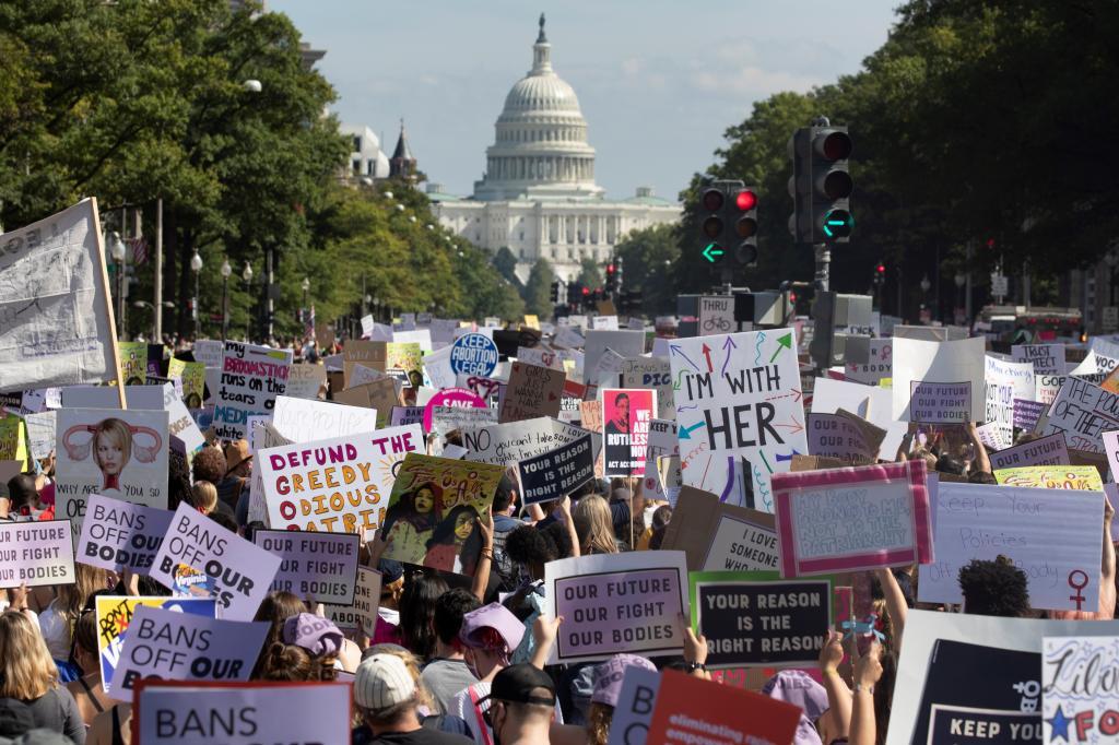 Protesta multitudinaria en Washington.