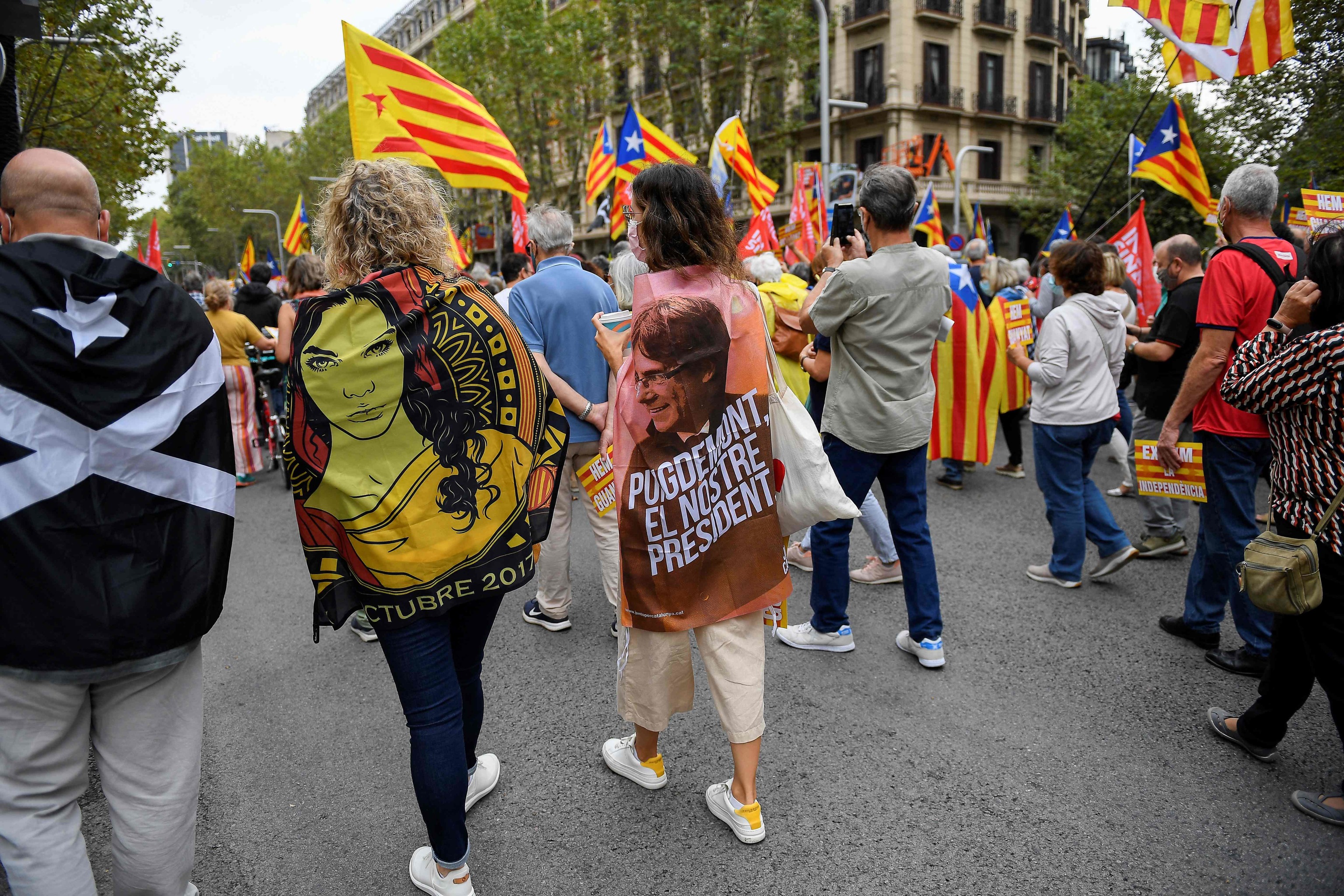 Manifestacin independentista celebrada este domingo en Barcelona.