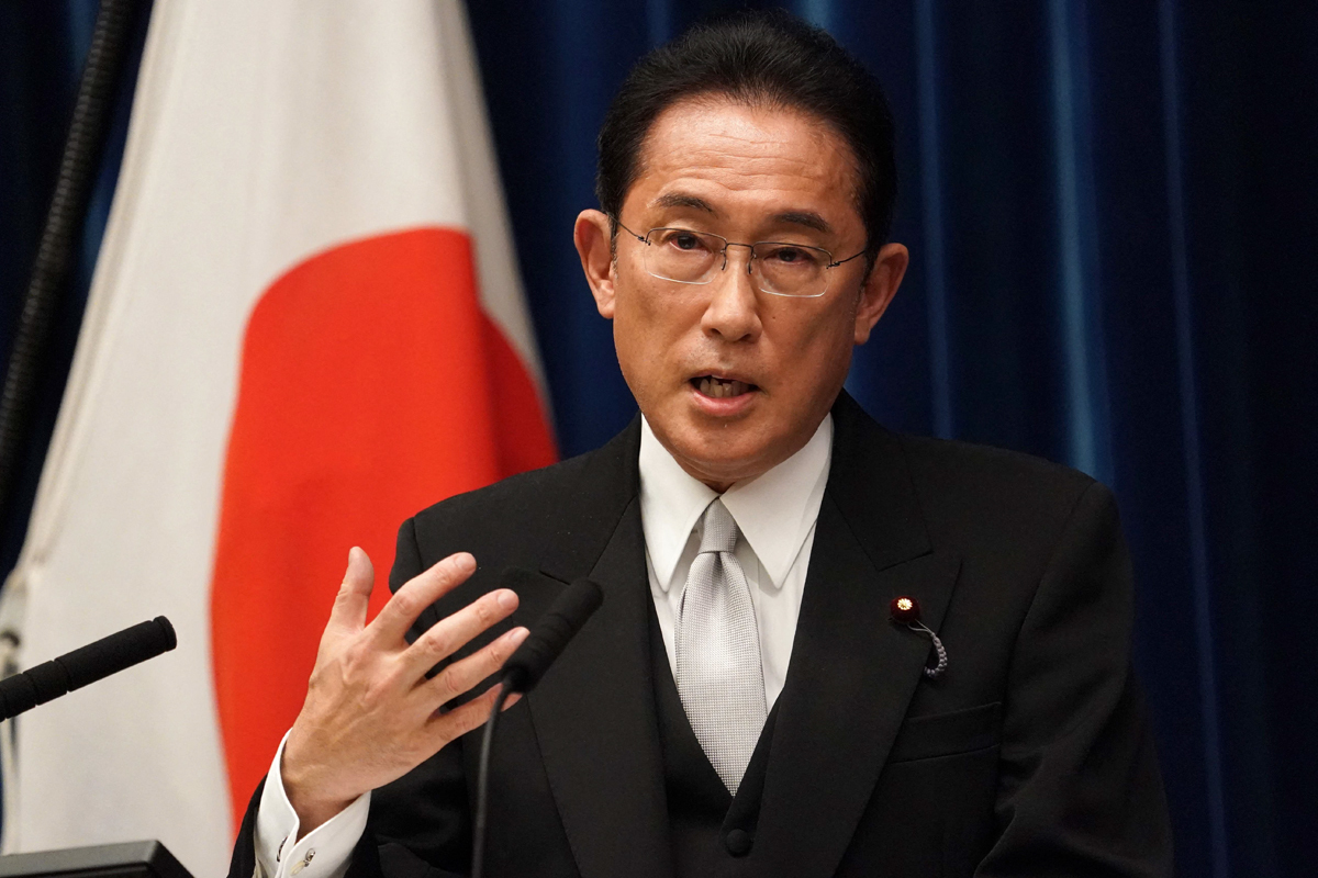 El primer ministro japonés, Fumio Kishida, este lunes.