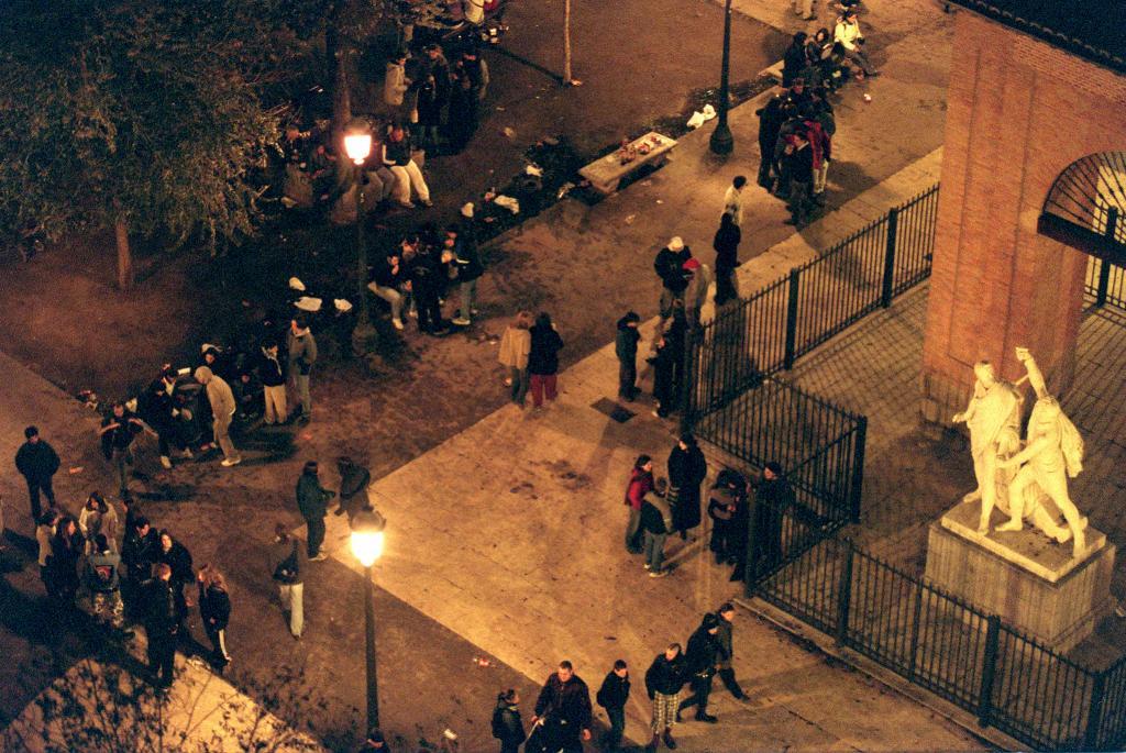 'Botelln' en la plaza del 2 de Mayo de Madrid en 2001.