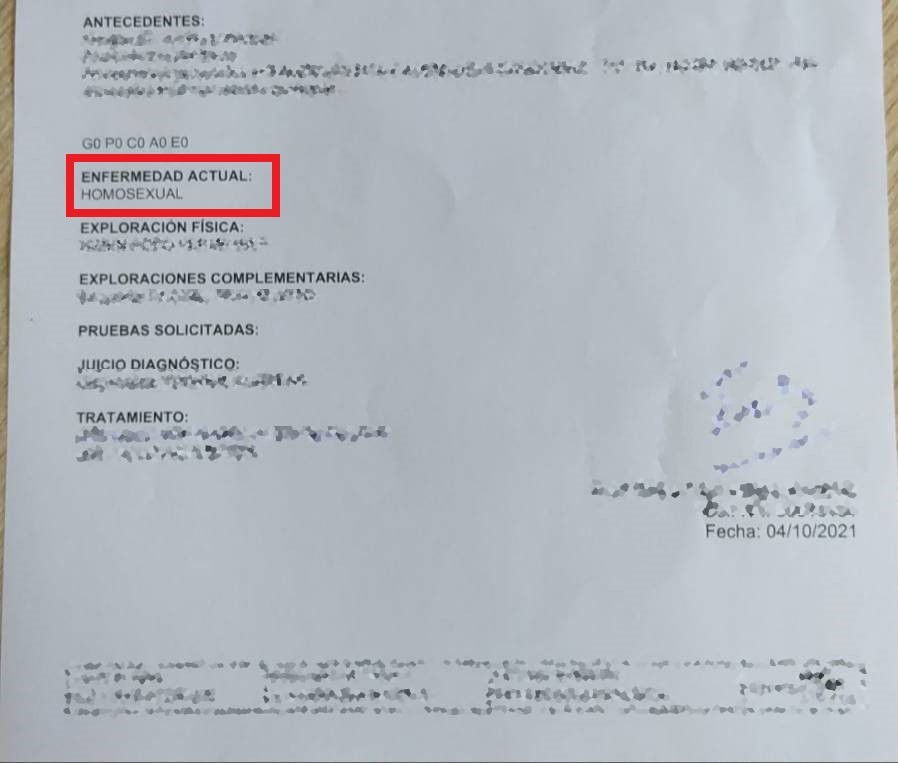 Imagen del certificado médico cedida por GALACTYCO.