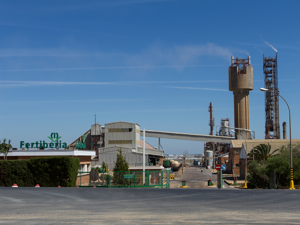Fábrica de Fertiberia en Palos de la Frontera (Huelva).