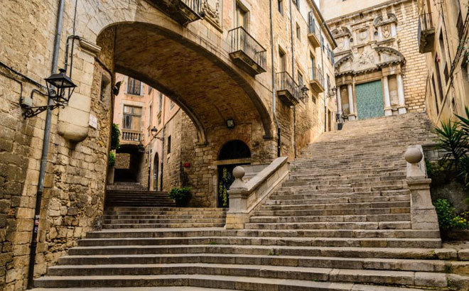 El barrio judío de la ciudad de Girona.
