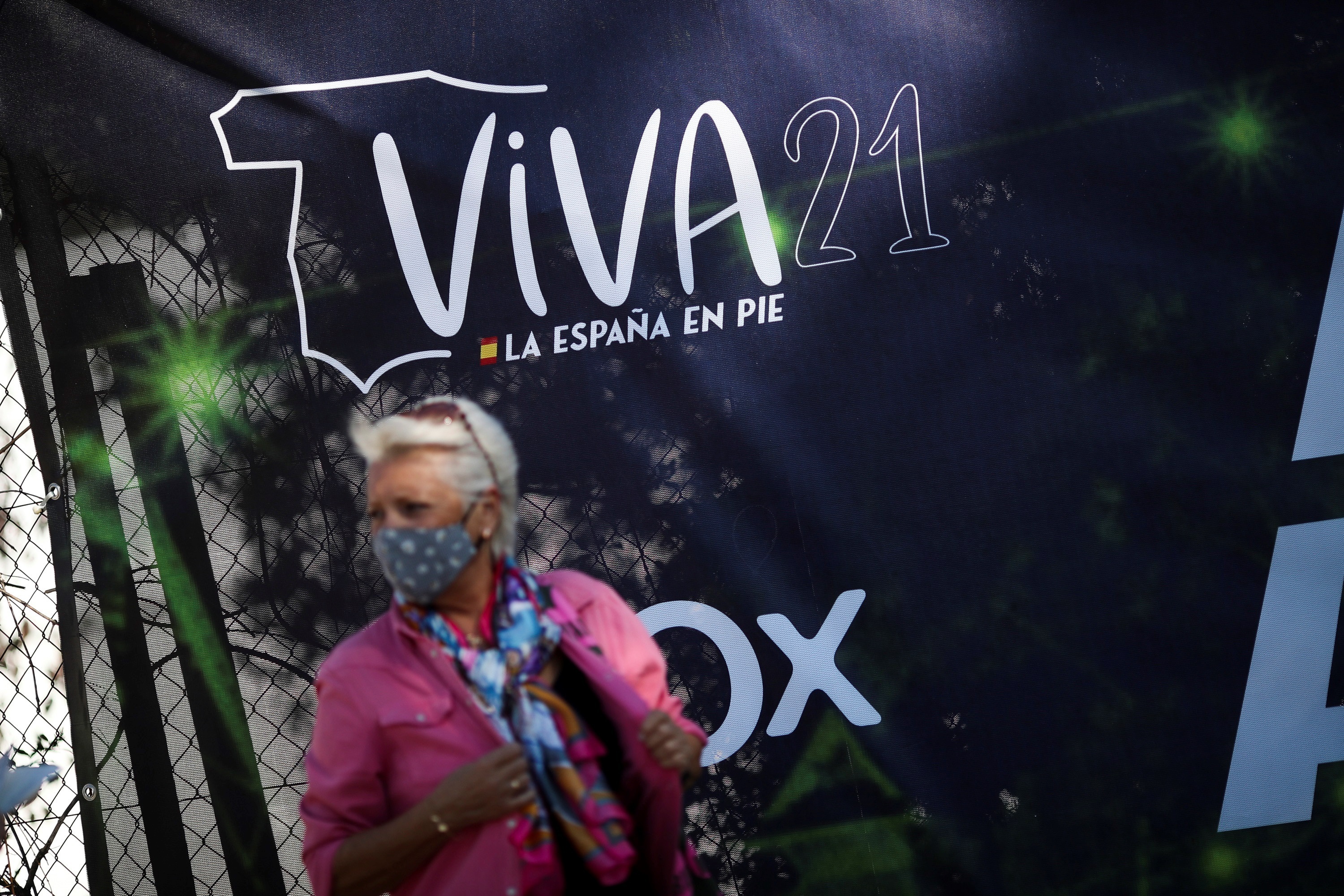 Acceso al recinto de Ifema en Madrid donde Vox celebra "Viva 21. La Espa
