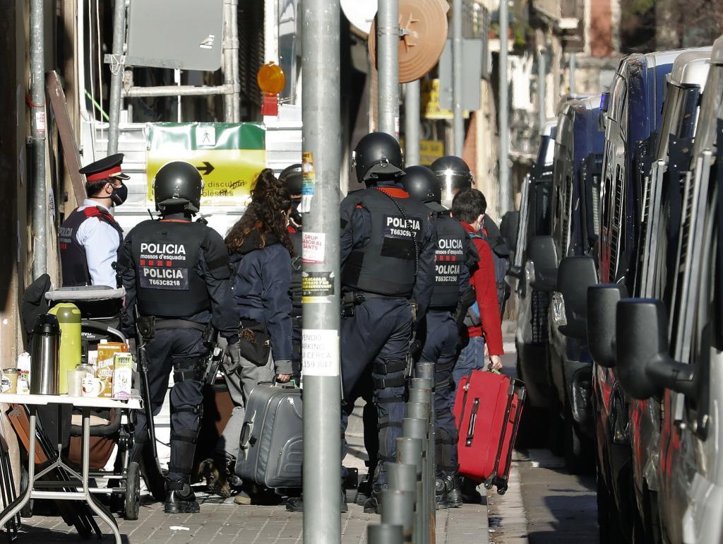 Actuacin policial en Barcelona.