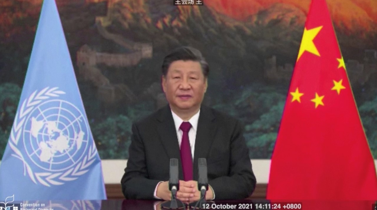 El presidente chino,  Xi Jinping, durante su discurso en la COP15