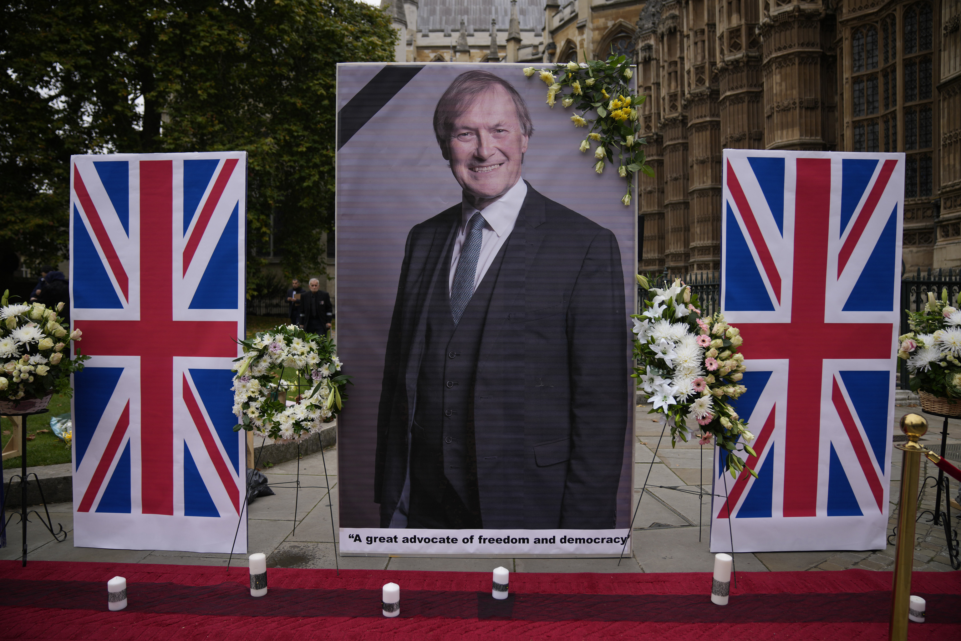 Homenaje a David Amess en el Parlamento en Londres.