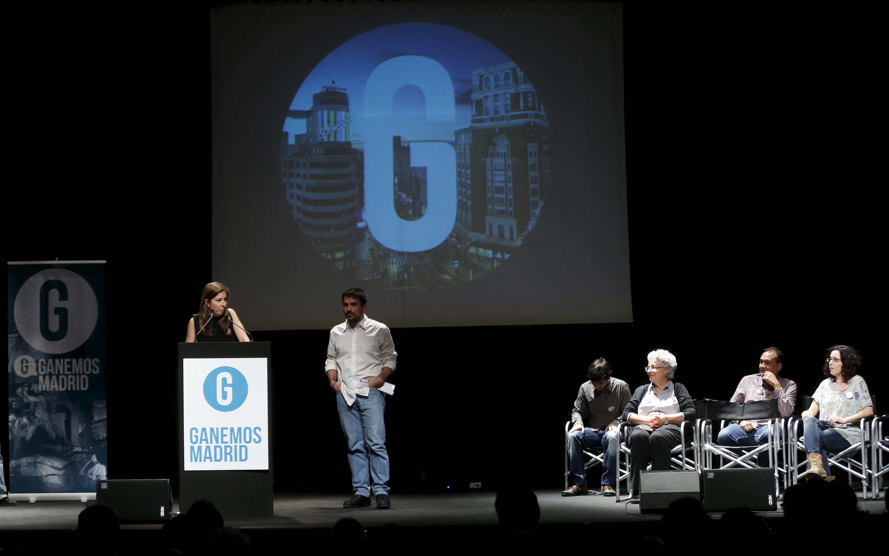 Encuentro de Ganemos Madrid, en 2014, pioneros de la izquierda que confluyó con Carmena.