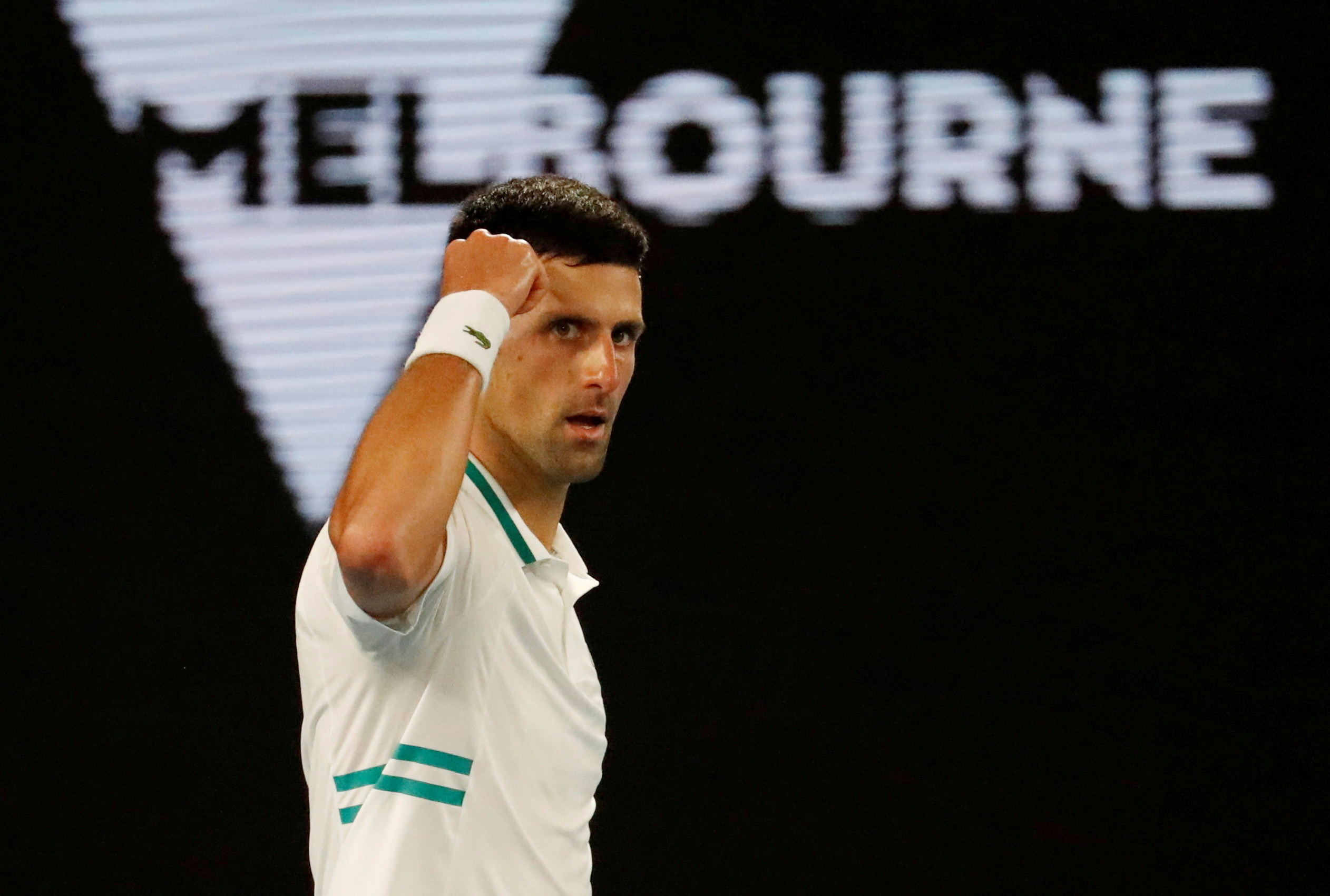 Djokovic, durante la ltima final del Open de Australia.