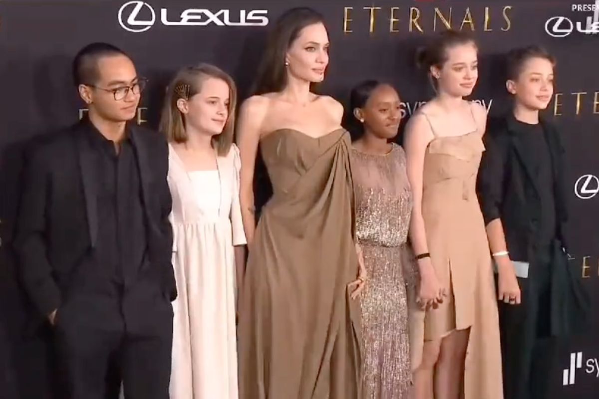Los curiosos 'looks' de las hijas de Angelina Jolie con sus vestidos reciclados