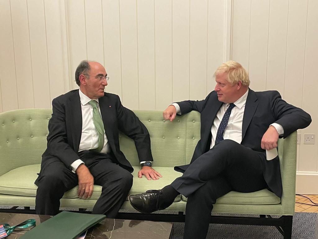 Snchez Galn, con Boris Johnson.