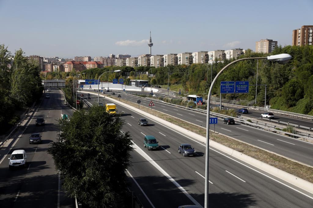Imagen de una autova de acceso a Madrid. pago por uso, autovas, autopistas, peaje