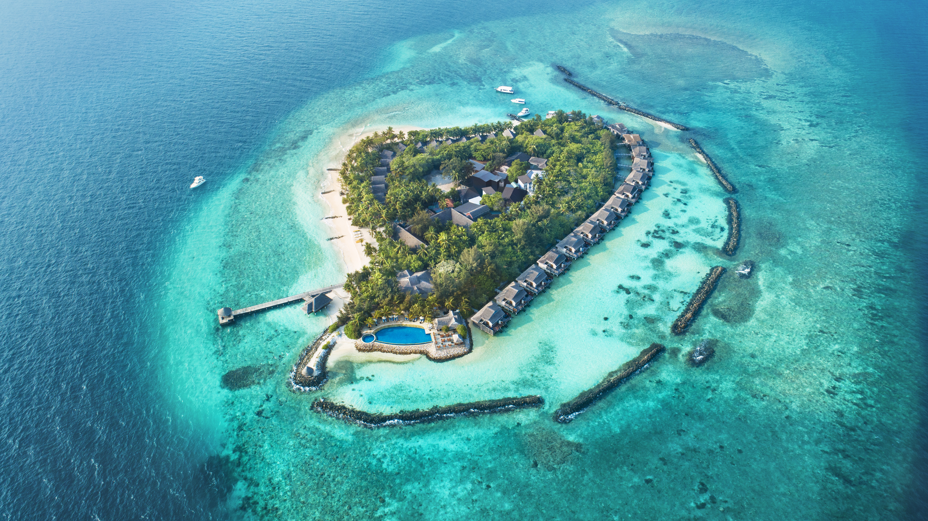 La minúscula isla del Taj Coral Reef Resort&Spa.