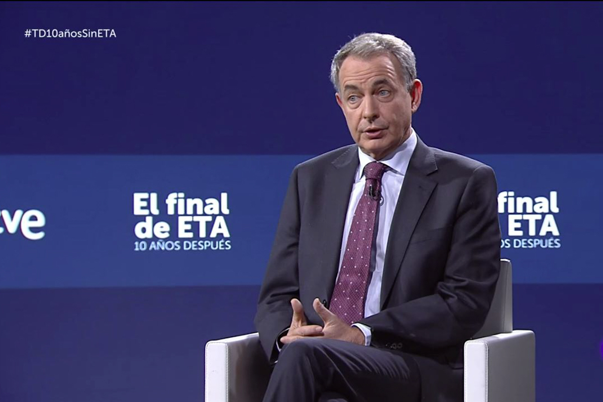 Jos Luis Rodrguez Zapatero, este mircoles, en TVE.