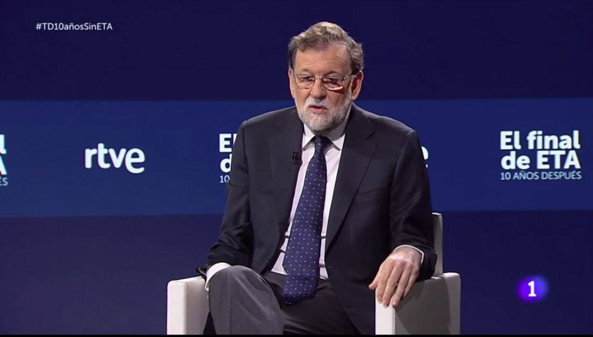 Mariano Rajoy, este mircoles, en TVE.