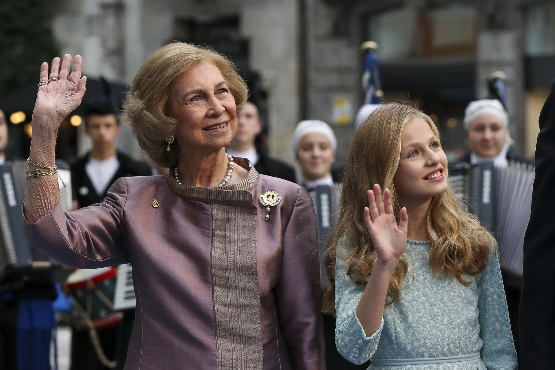 La Reina Sofa y su nieta, la Princesa Leonor, en los Premios de 2019.