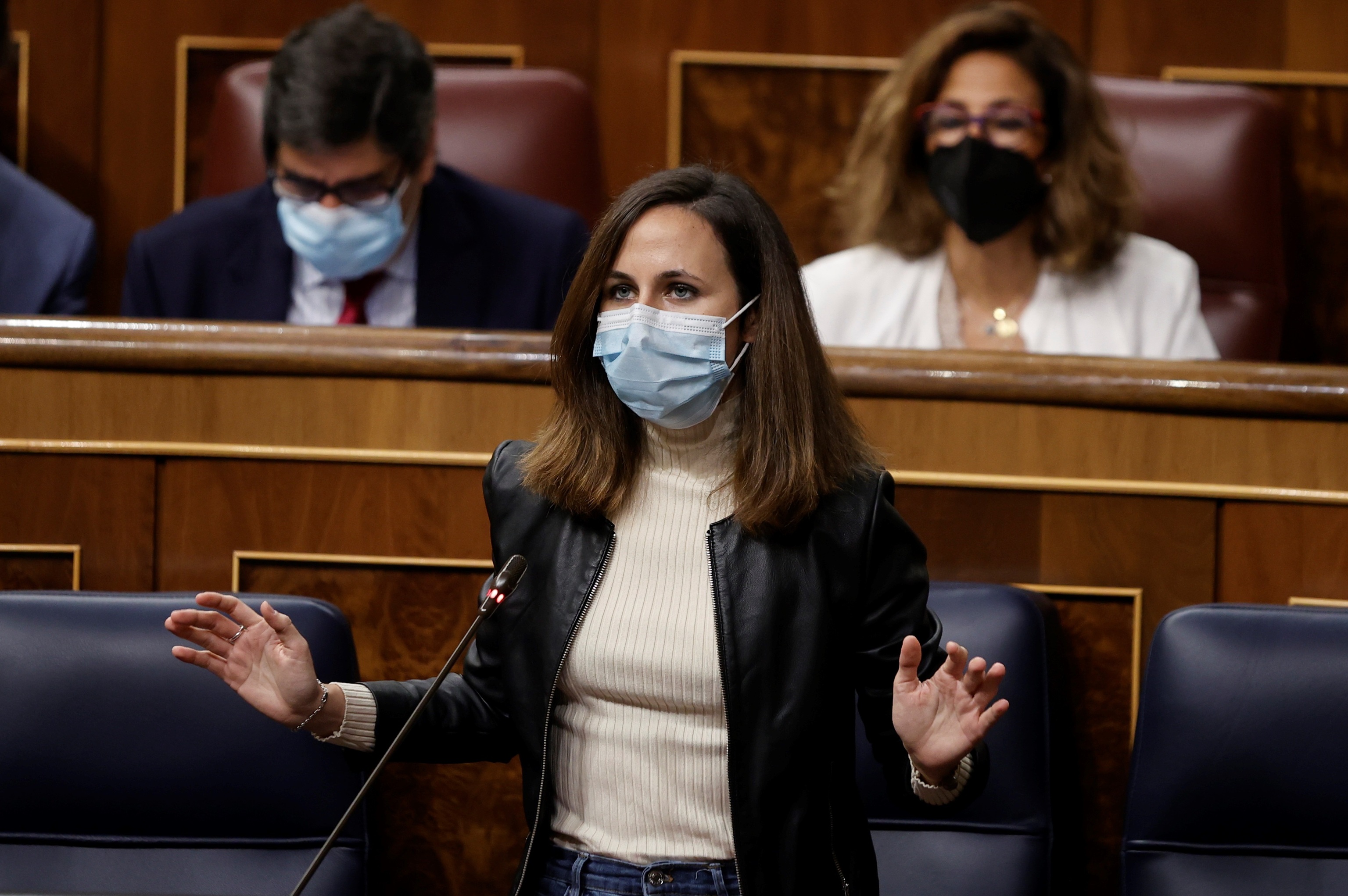 La ministra de Derechos Sociales y lder de Podemos, Ione Belarra, en el Congreso.