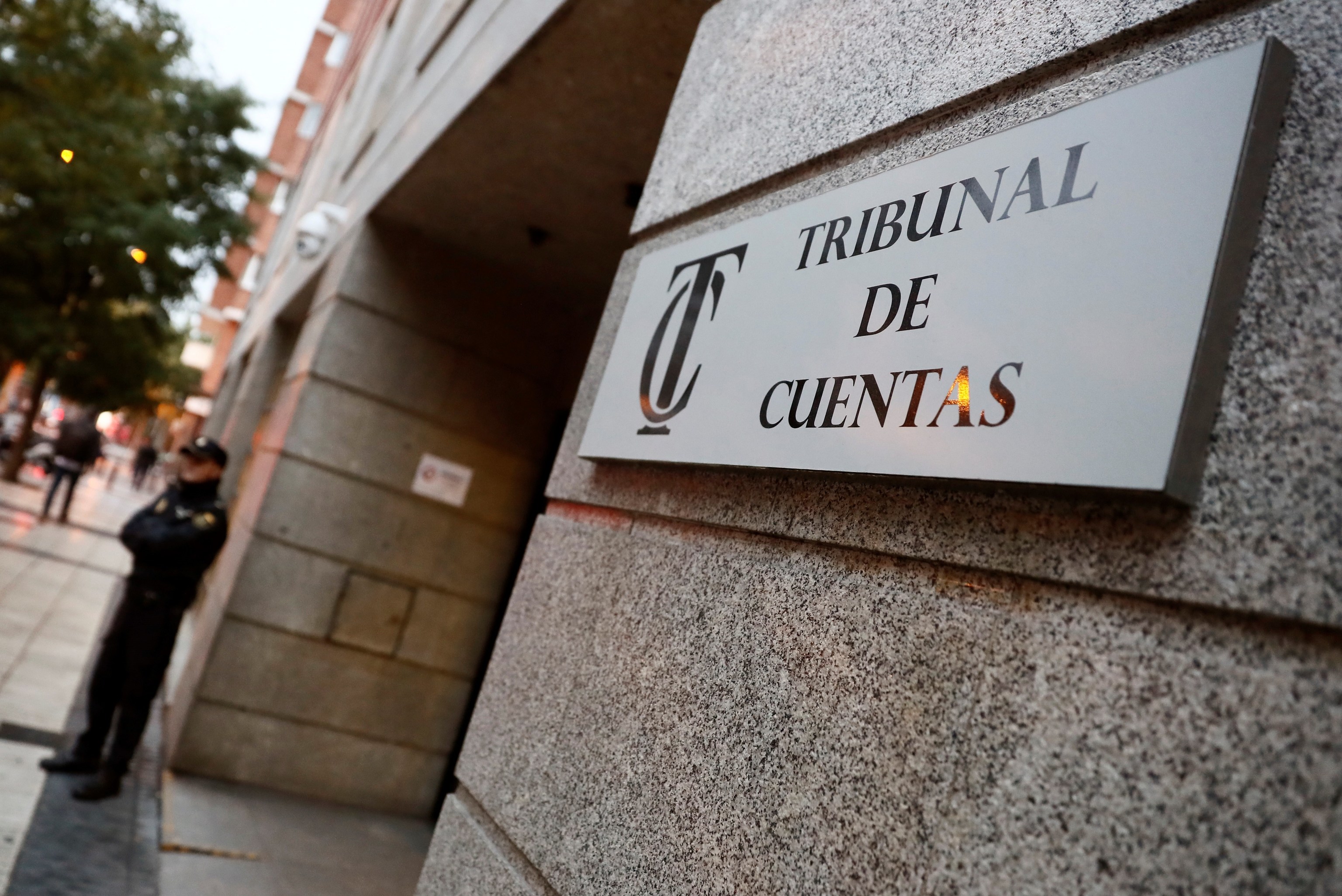 Entrada al Tribunal de Cuentas, en Madrid.