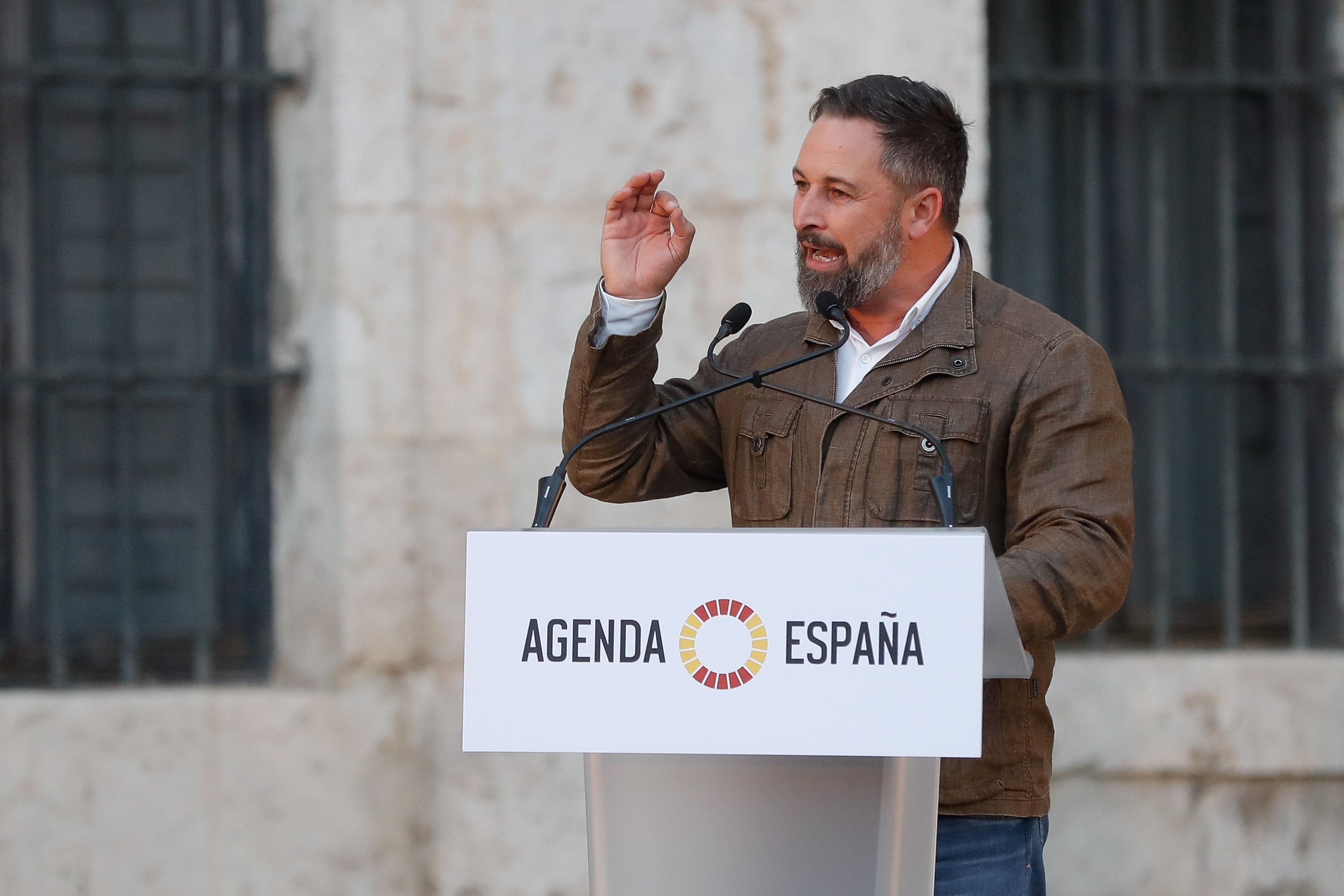 Santiago Abascal, el jueves en Valladolid, en la presentacin de la Agenda Espaa.
