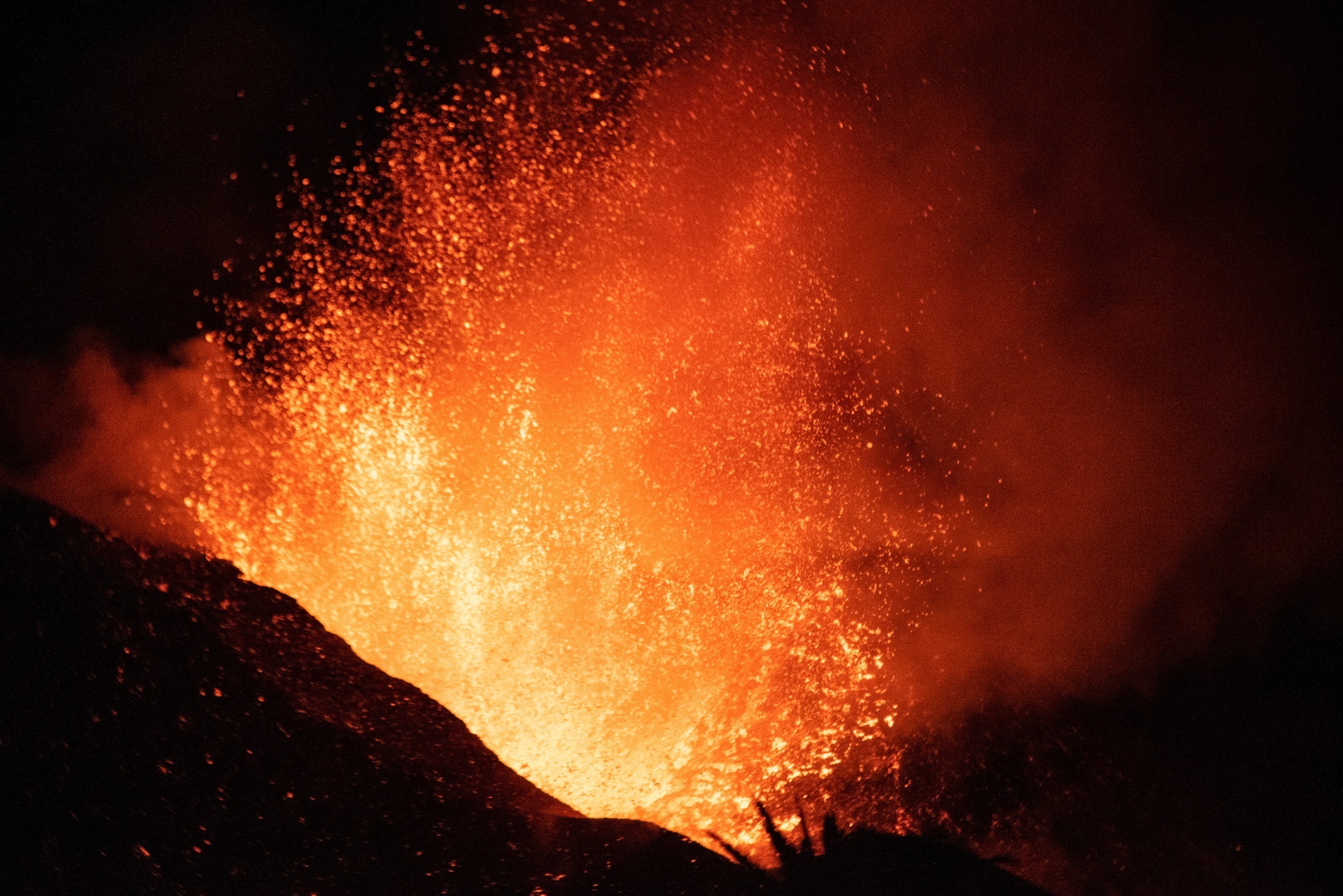 Erupcin del volcn Cumbre Vieja.