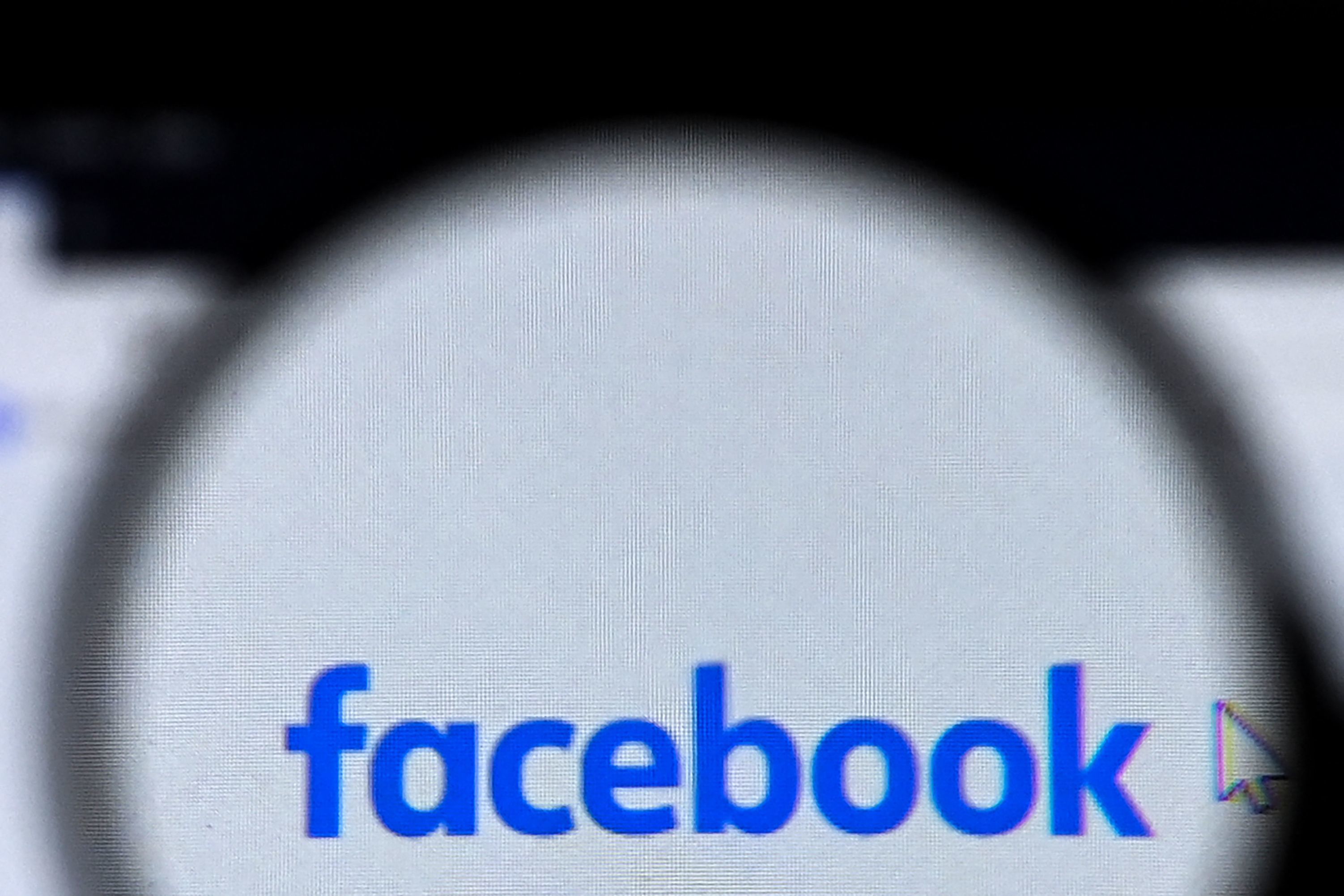 El logo de Facebook.