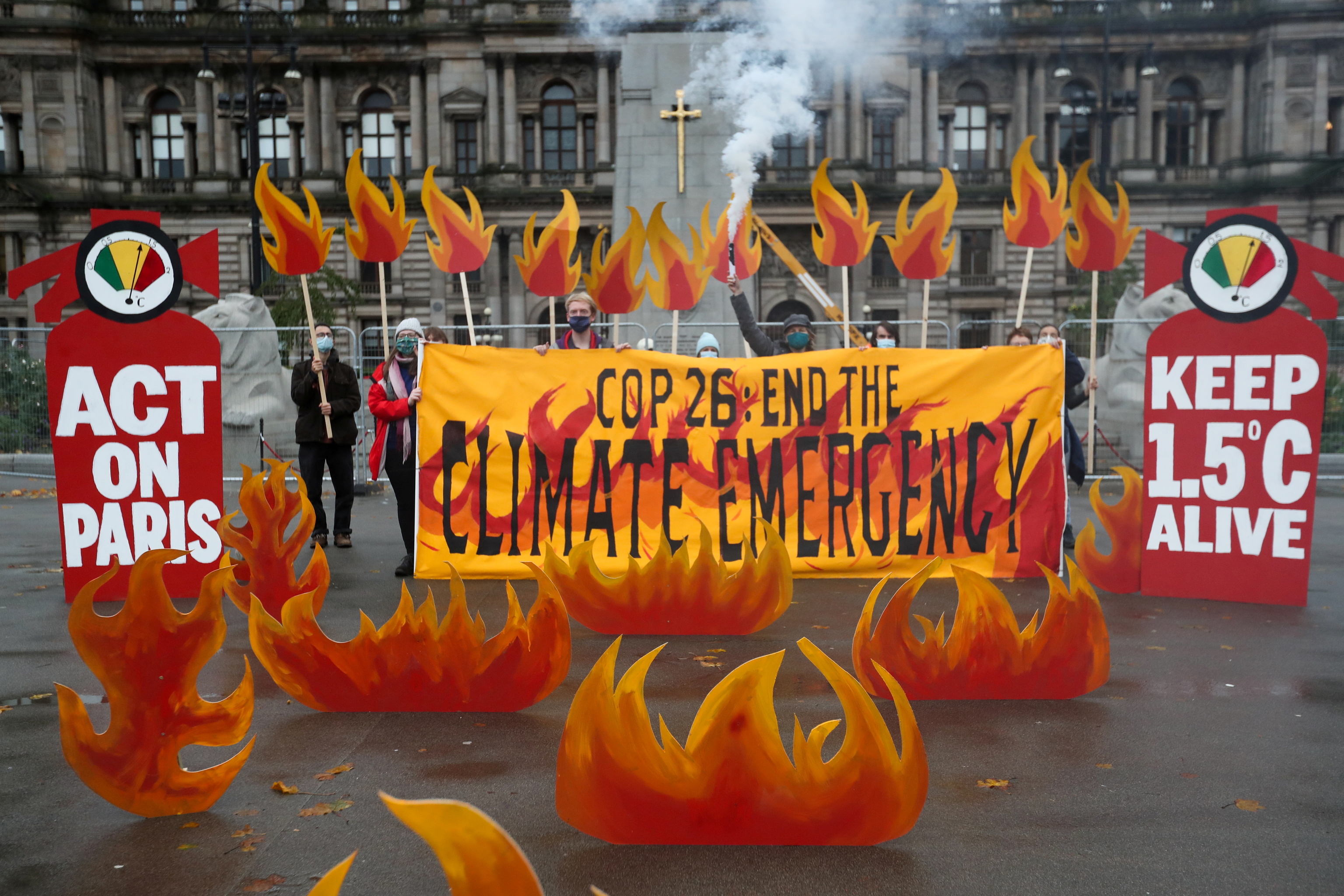 Manifestacin en Glasgow con motivo de la COP26.