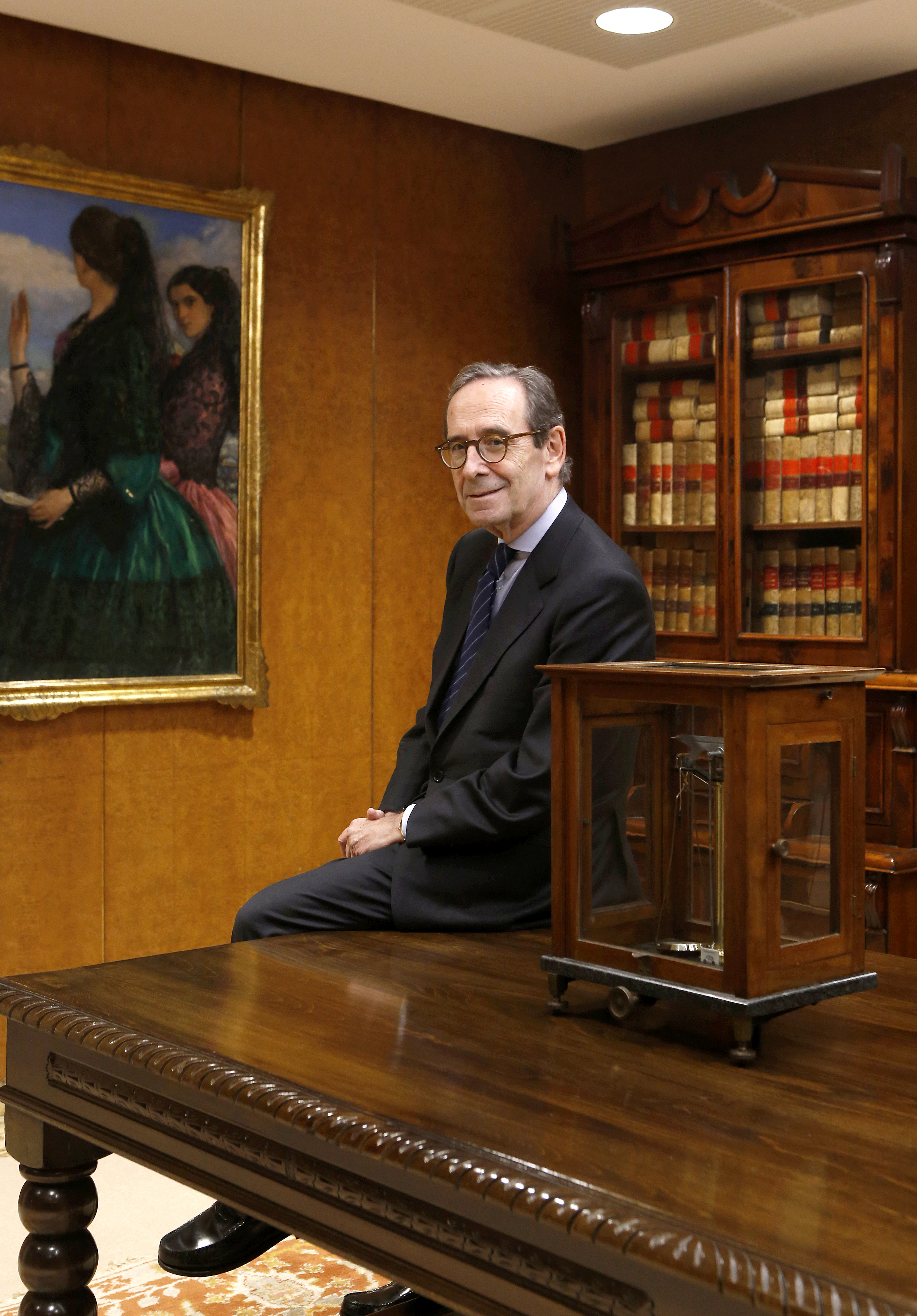 El presidente de Kutxabank Gregorio Villalabeitia en la sede de la entidad en Bilbao.